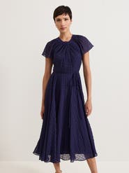 Phase Eight Gwen Pleated Textured Dress