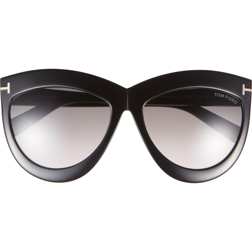 Tom Ford Doris 59mm Shield Sunglasses In Black