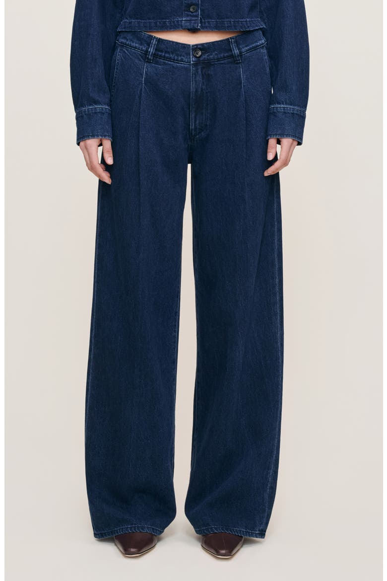 Isabel Aura Relaxed Wide Leg Jeans, Main, color, RAIN STORM