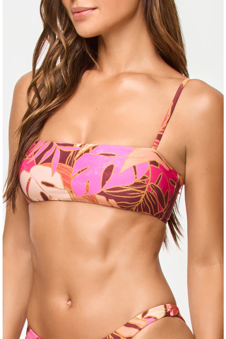 Lux Print Swim Top, Alternate, color, LEAF IT TO ME