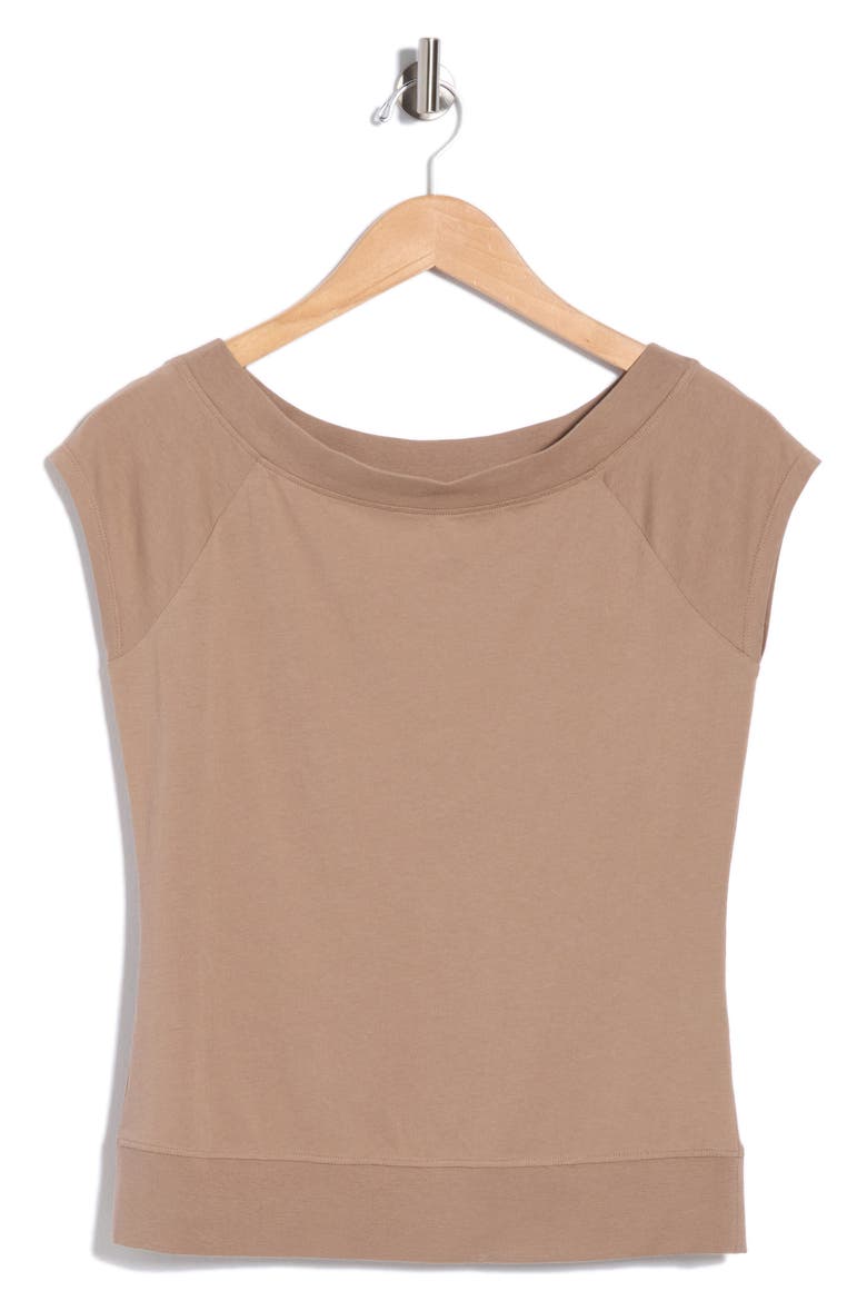 Cap Sleeve Top, Alternate, color, BROWN TRAIL
