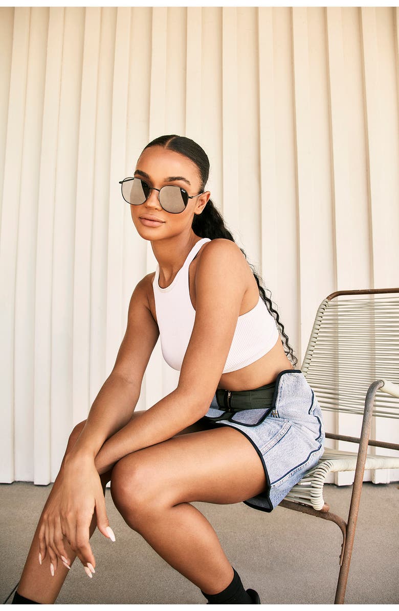 QUAY Jezabell 56mm Polarized Round Sunglasses, Alternate, color, 