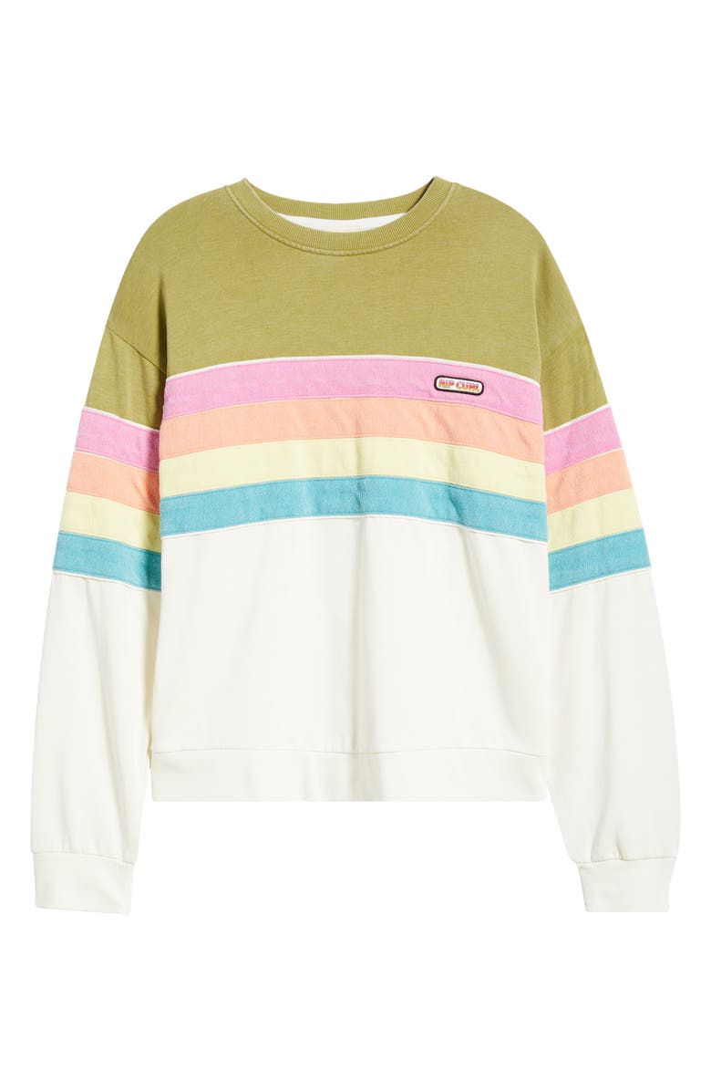 Rip Curl Surf Revival Relaxed Sweatshirt, Alternate, color, Green Olive
