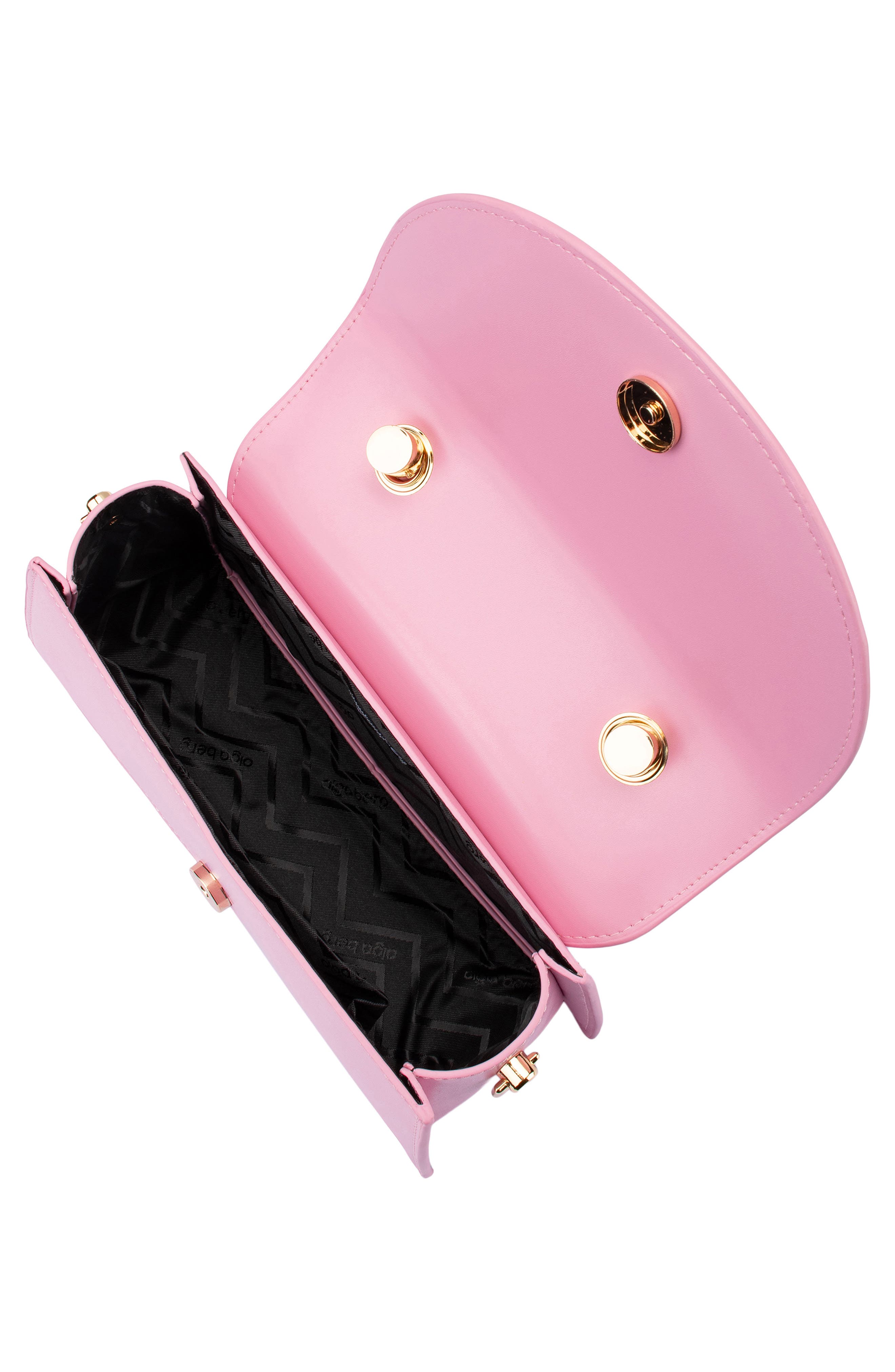 Phoebe Faux Leather Top Handle Bag, Alternate, color, PINK
