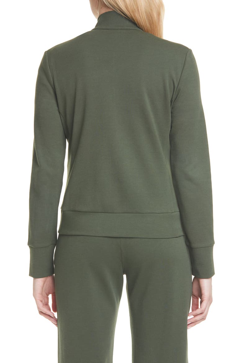 Zip Front Cotton Blend Jacket, Alternate, color, KHAKI
