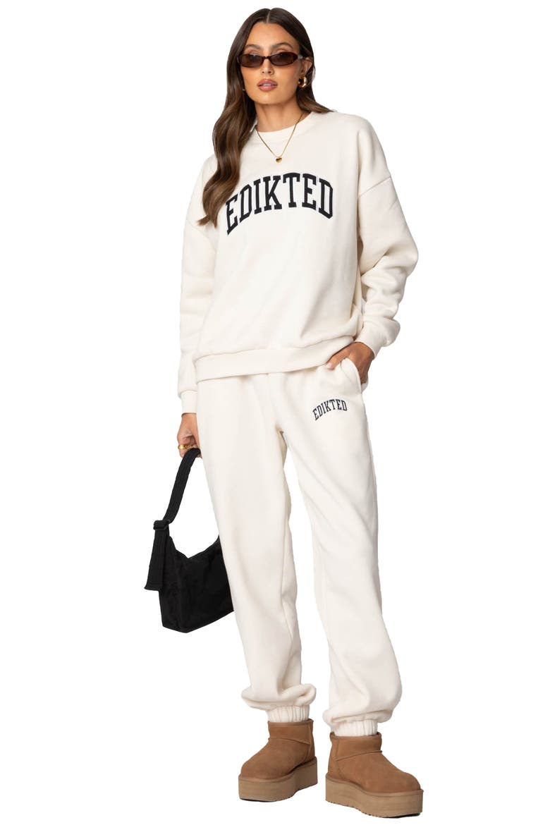 Babe Oversize Sweatpants, Alternate, color, CREAM