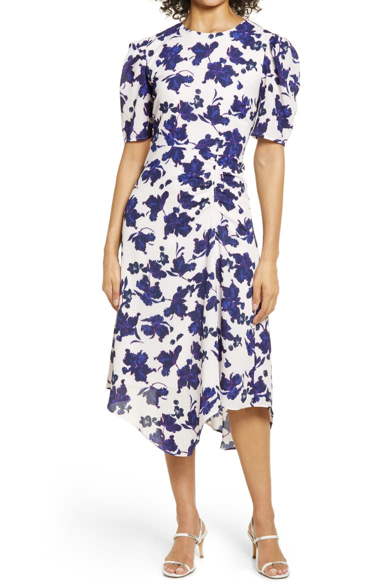 Asymmetrical Midi Dress, Main, color, PINK DELICACY FIONA GARDEN
