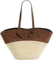 Altuzarra Large Knot Straw 
Leather Tote