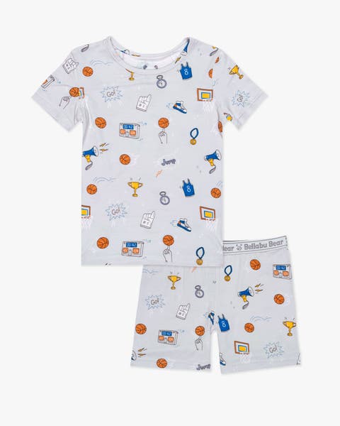 All Star Basketball Kids 2-Piece Short Sleeve & Shorts Pajama Set