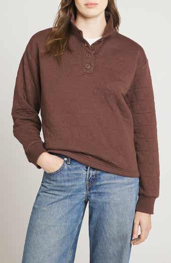 Quilted Pullover Sweatshirt
