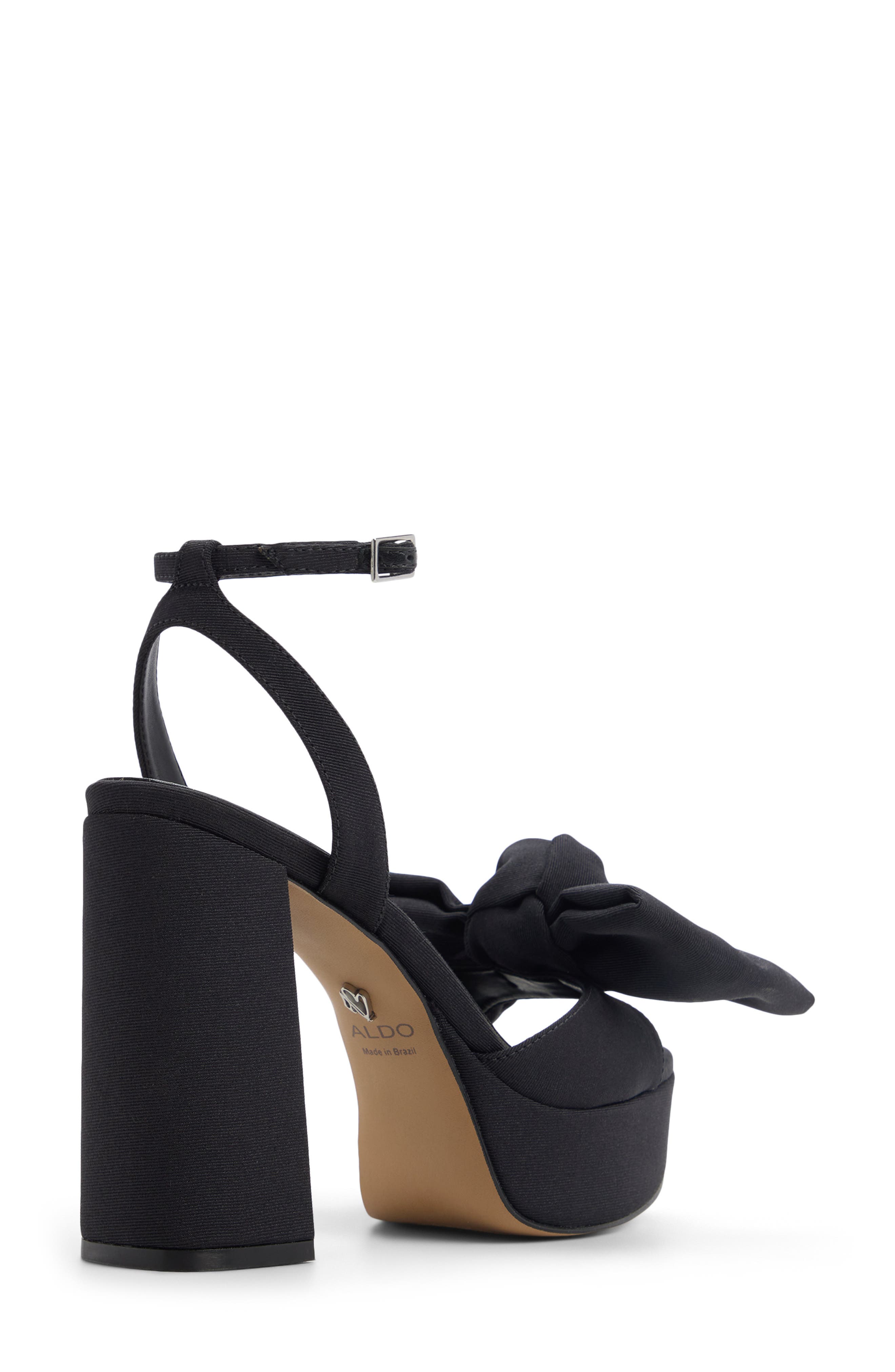 ALDO Luscious Ankle Strap Platform Sandal, Alternate, color, Black