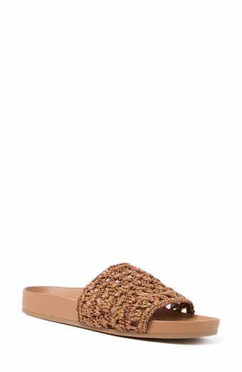Loeffler Randall Henri Crochet Raffia Slide Sandal