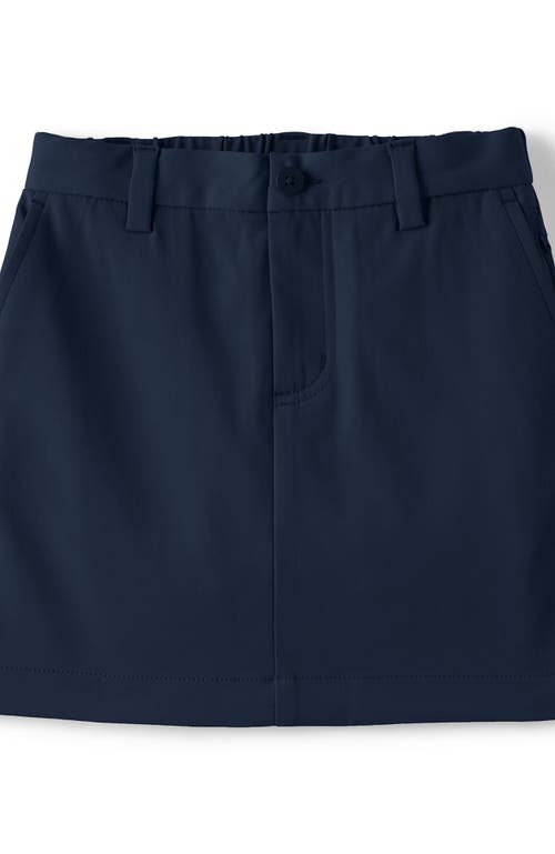 LANDS' END LANDS' END SCHOOL UNIFORM GIRLS ACTIVE CHINO SKORT TOP OF THE KNEE