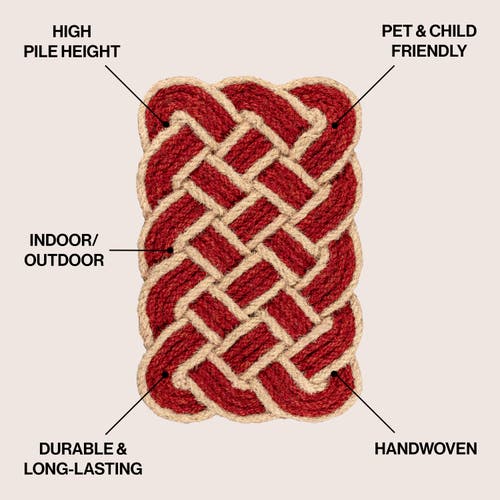 JONATHAN Y JONATHAN Y MAEVE CLASSIC COASTAL SCALLOPED BASKETWEAVE COIR INDOOR/OUTDOOR DOORMAT