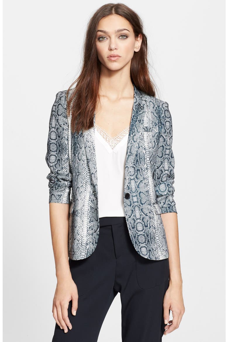 Python Print Jacket, Main, color, GREY