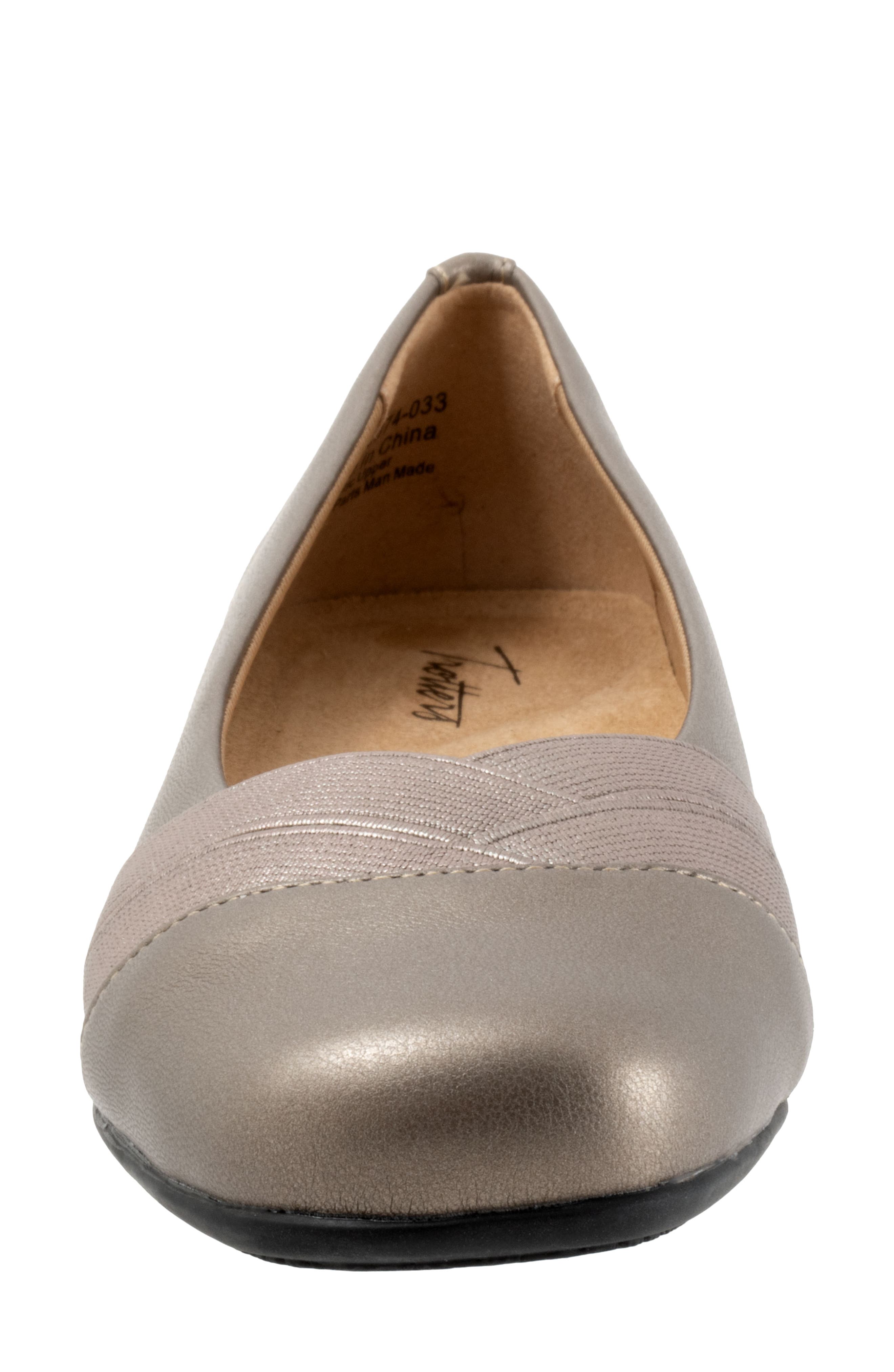 Trotters Stella Flat, Alternate, color, Pewter