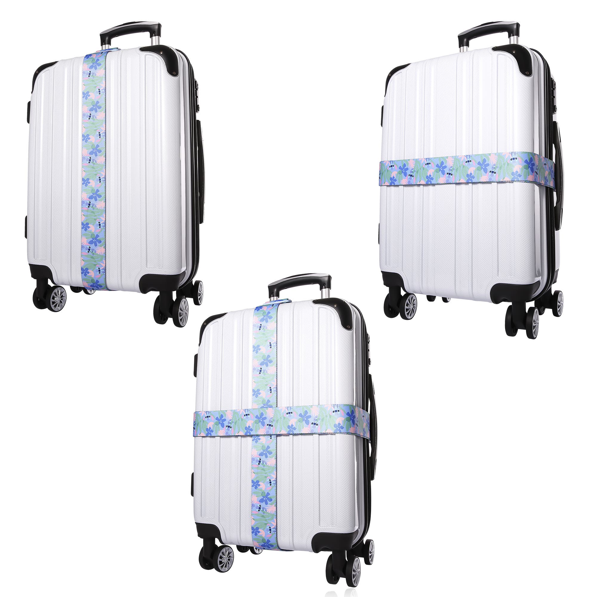 Disney Stitch Tropical 2-Piece Luggage Strap Set, Alternate, color, Blue