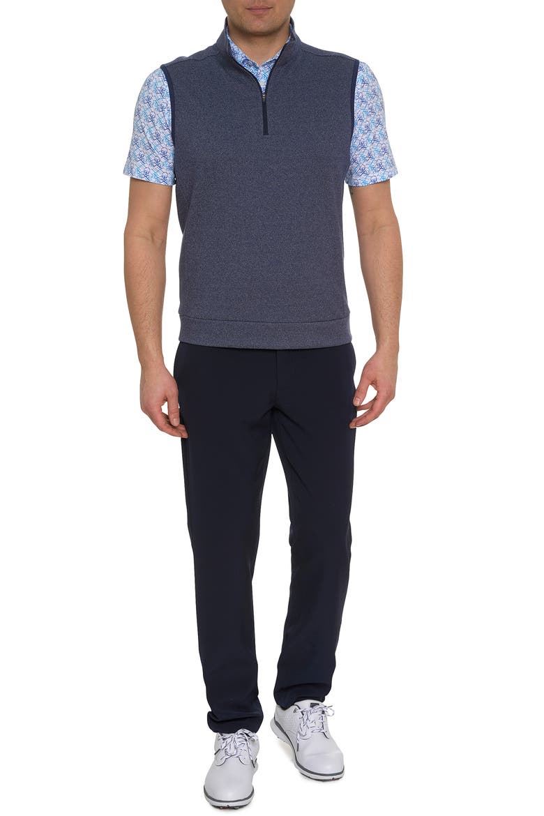 Treviso Knit Quarter Zip Vest, Alternate, color, NAVY