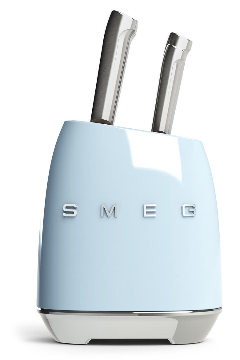 Stainless Steel 6-Piece Knife Block Set, Alternate, color, PASTEL BLUE