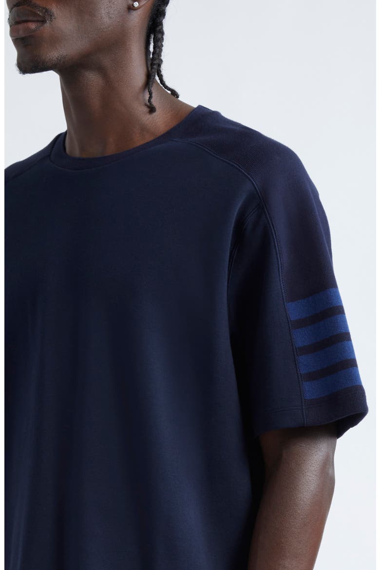 4-Bar Milano Cotton T-Shirt, Alternate, color, NAVY