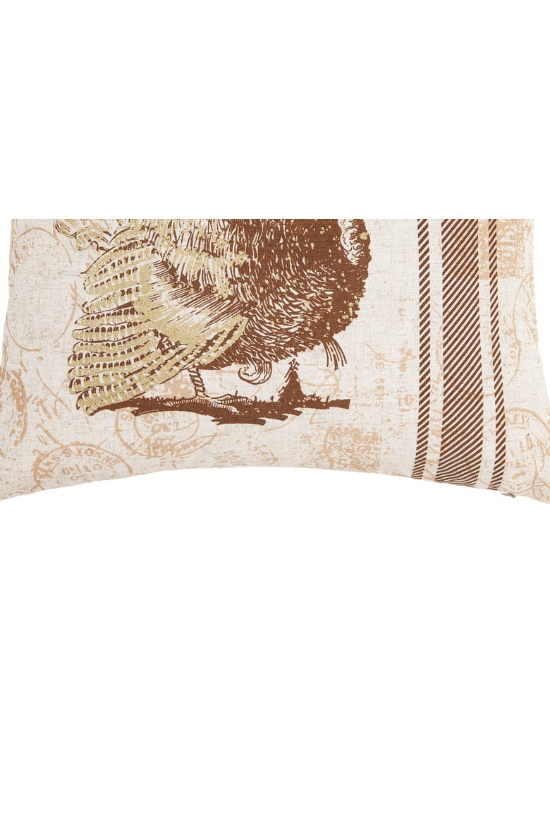 Thanksgiving Turkey Printed Accent Throw Pillow 18" x 18", Alternate, color, Beige