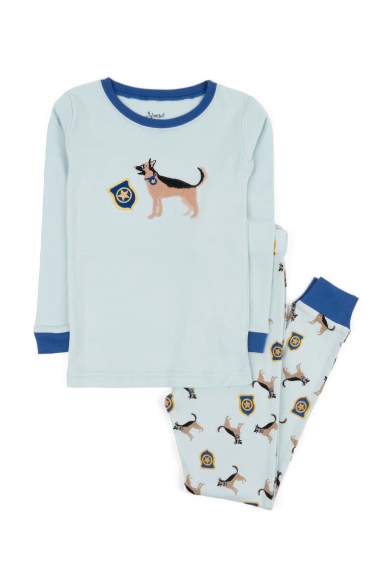 Kids Cotton Two-Piece Printed Pajamas, Vehicles & Machines, Main, color, MULTI