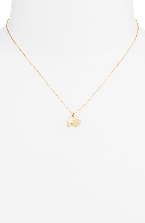 Set & Stones Sophia Initial Heart Pendant Necklace In Gold/s