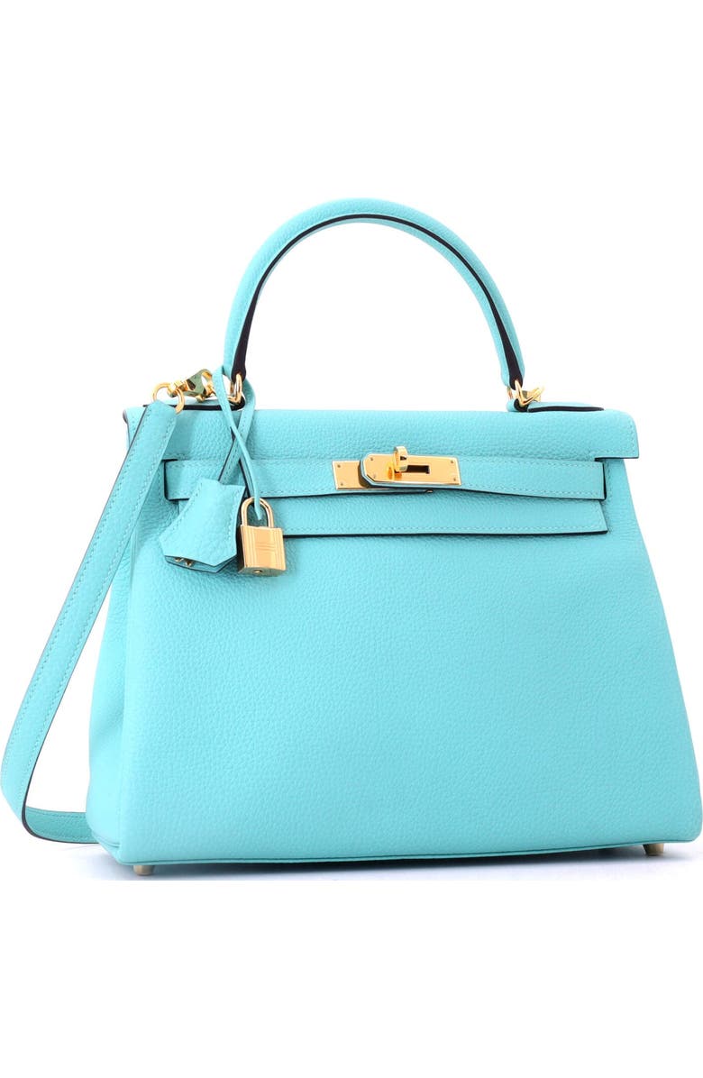Pre-Owned Hermes Kelly Handbag Blue Togo with Gold Hardware 28, Alternate, color, Bleu Atoll