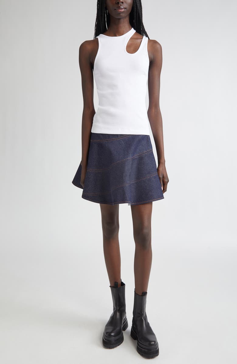 K.NGSLEY Calliope Denim Miniskirt, Alternate, color, Indigo