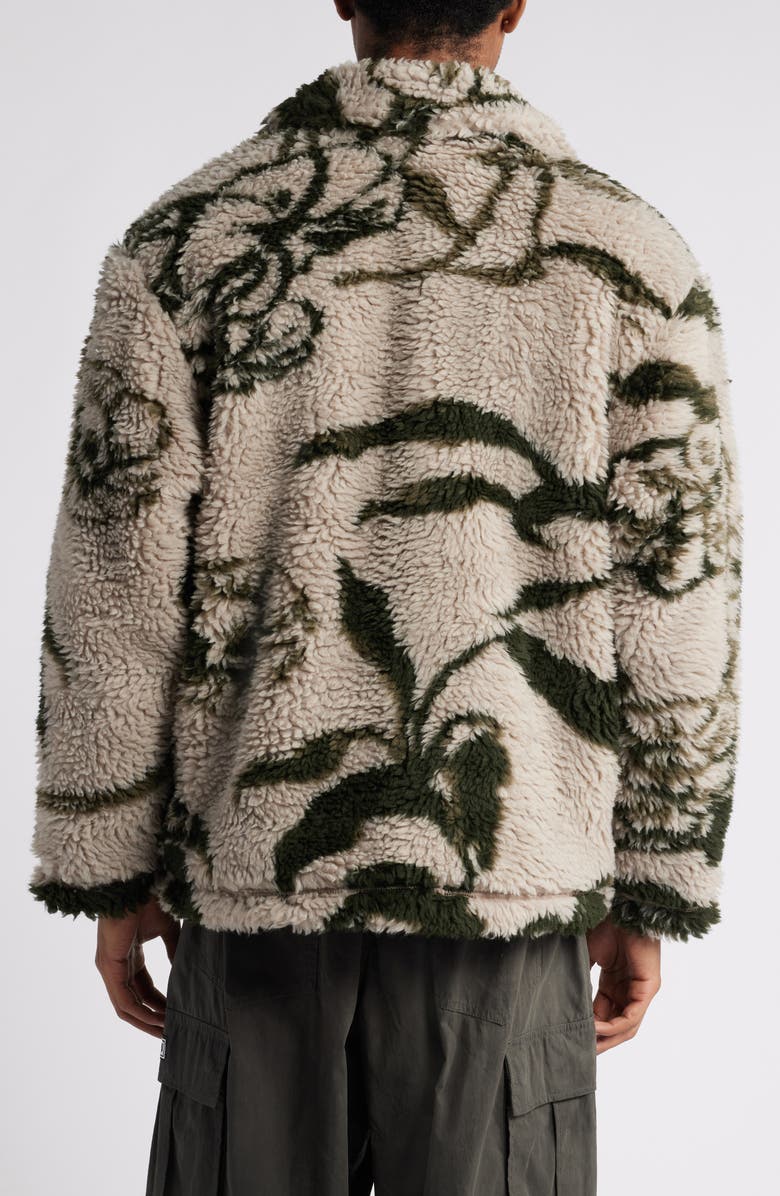 Obey Mushroom Fleeze Zip Jacket, Alternate, color, 