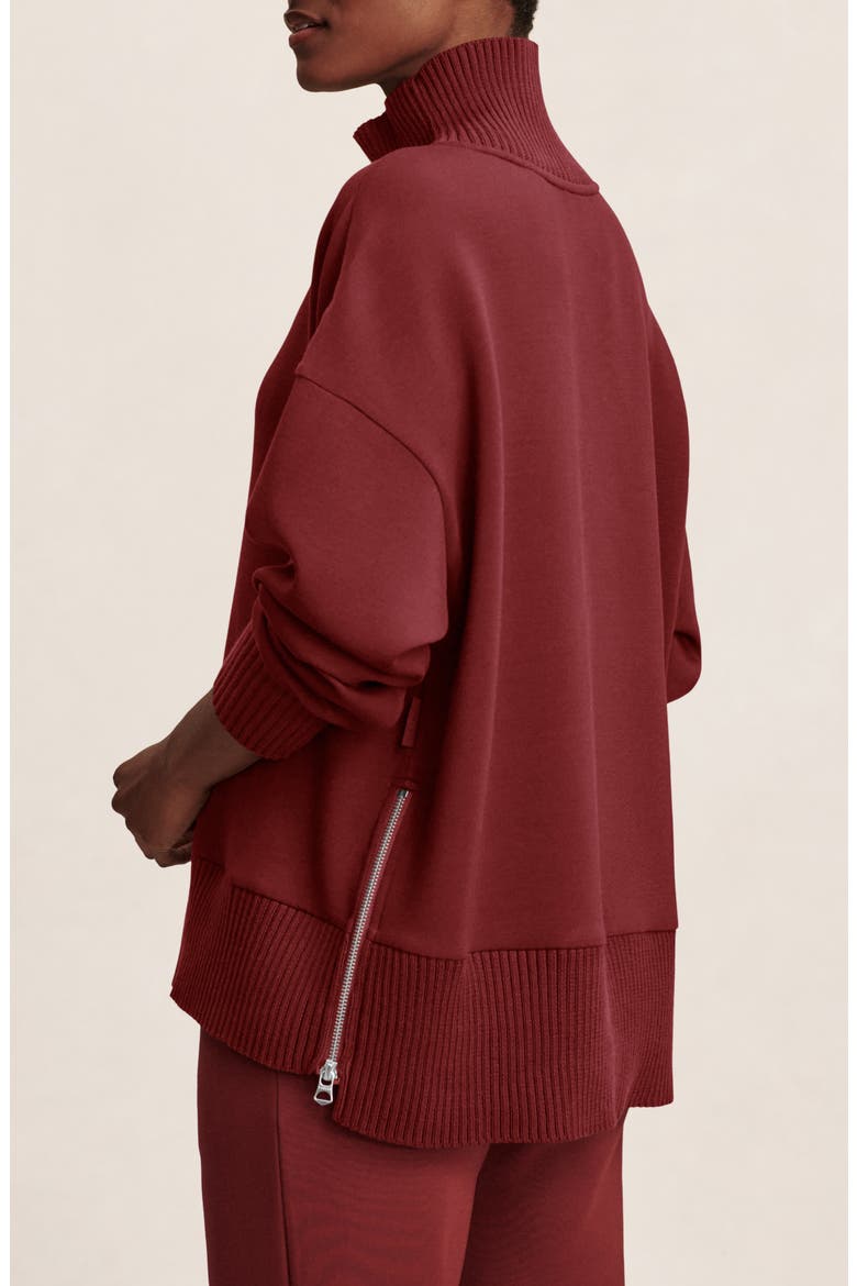 Barker Turtleneck Sweatshirt, Alternate, color, NEW MAROON