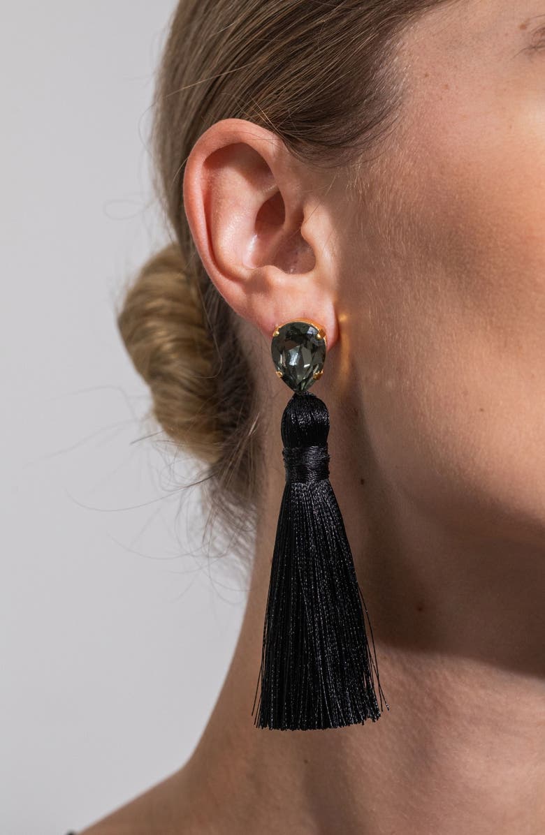 Jennifer Behr Francine Silk Tassel Drop Earrings, Alternate, color,
