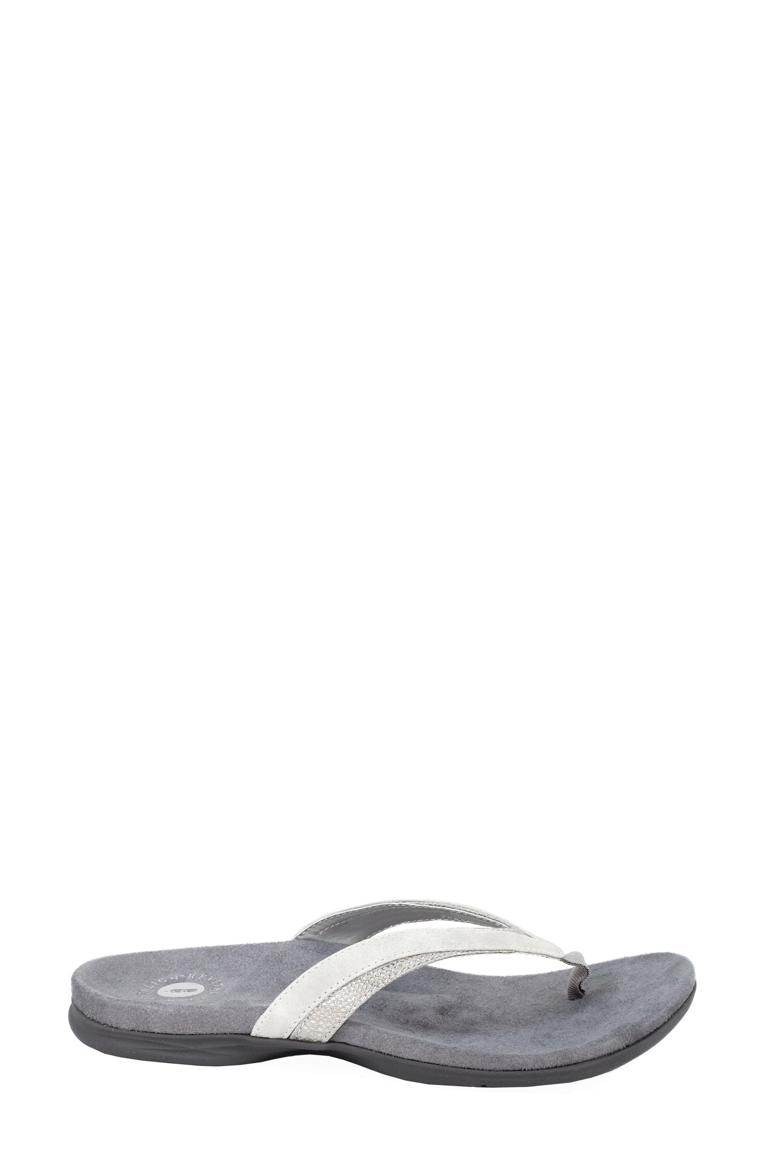 Heron Orthotic Flip Flop, Alternate, color, SILVER