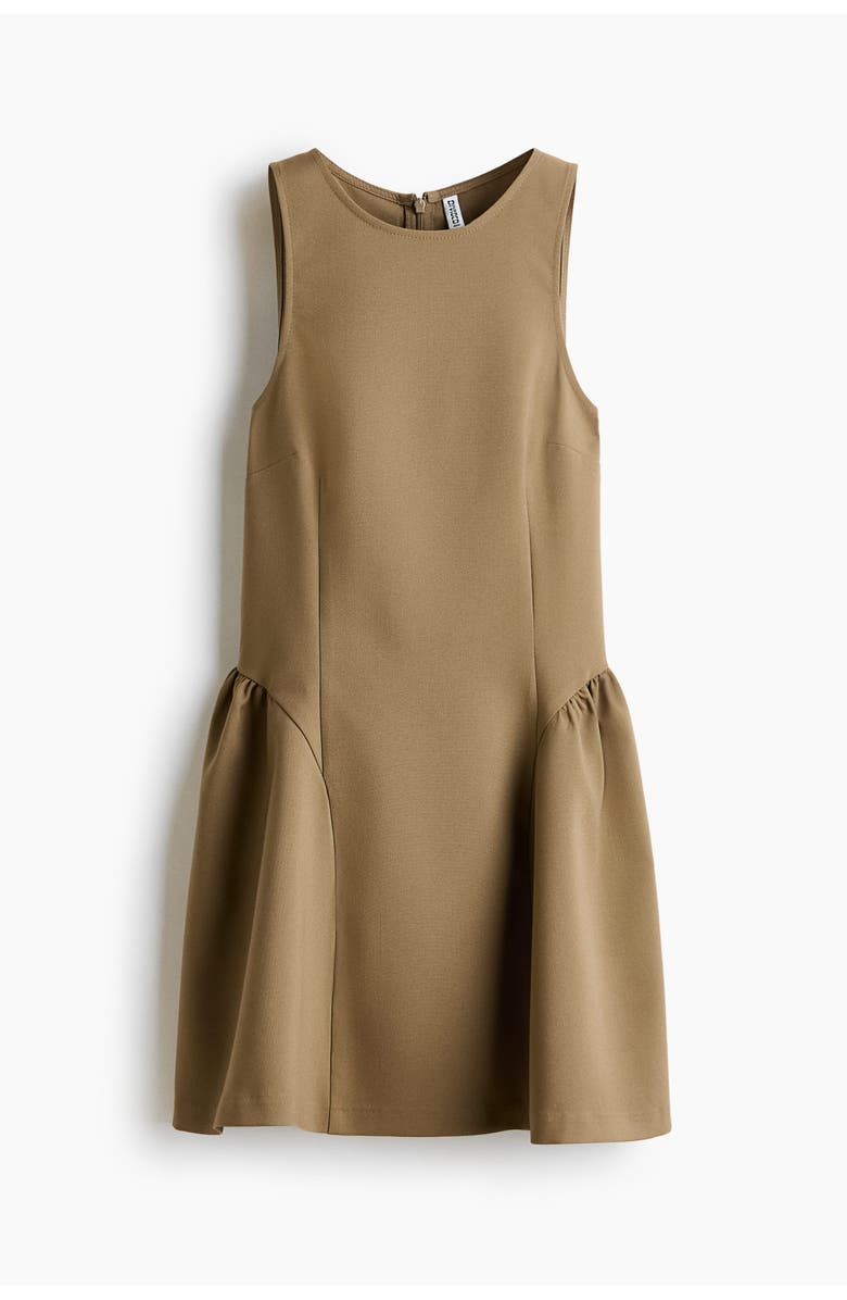 H&M Dress with flared skirt, Alternate, color, Beige