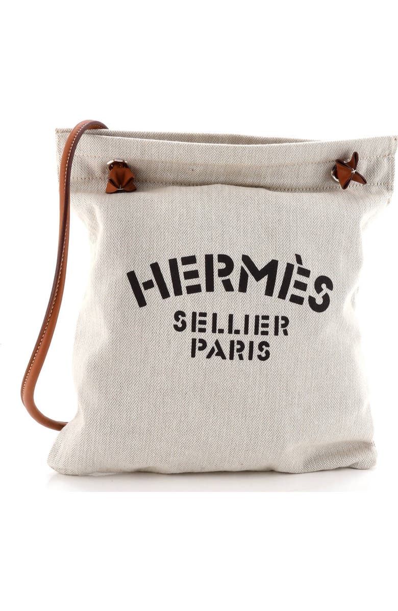 Pre-Owned Hermes Aline Bag Toile MM, Main, color, Ecru