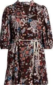 SUGARLIPS Journee Floral Jazlyn Tie Waist Dress