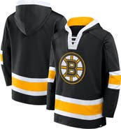 FANATICS Men's Fanatics  Black Boston Bruins Inside Line Fleece Pullover Hoodie