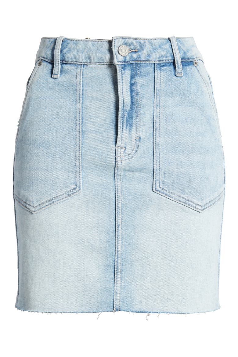 Denim Skirt, Alternate, color, LIGHT WASH