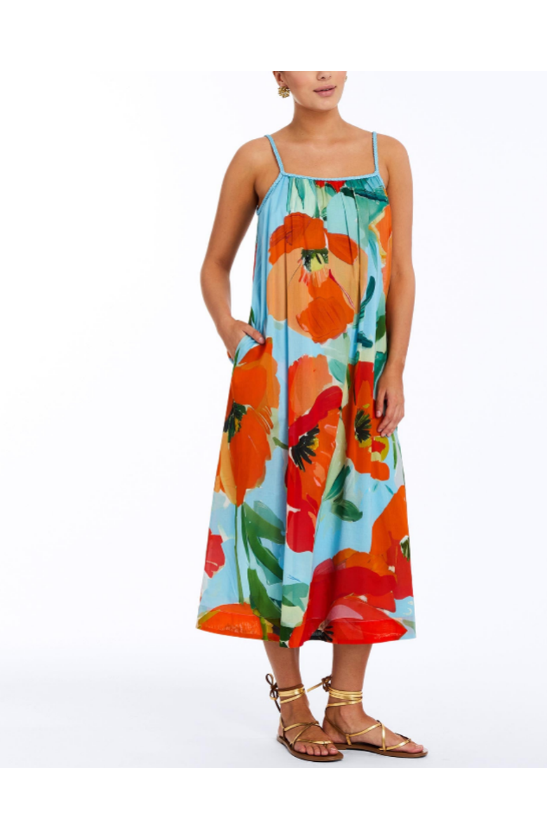 Mestiza New York Solenn Midi Dress, Alternate, color, Orange
