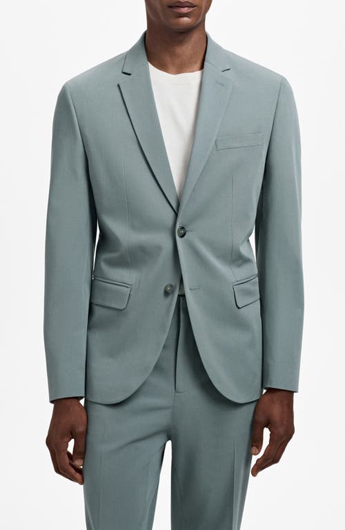 Mango Slim Fit Suit Jacket In Green
