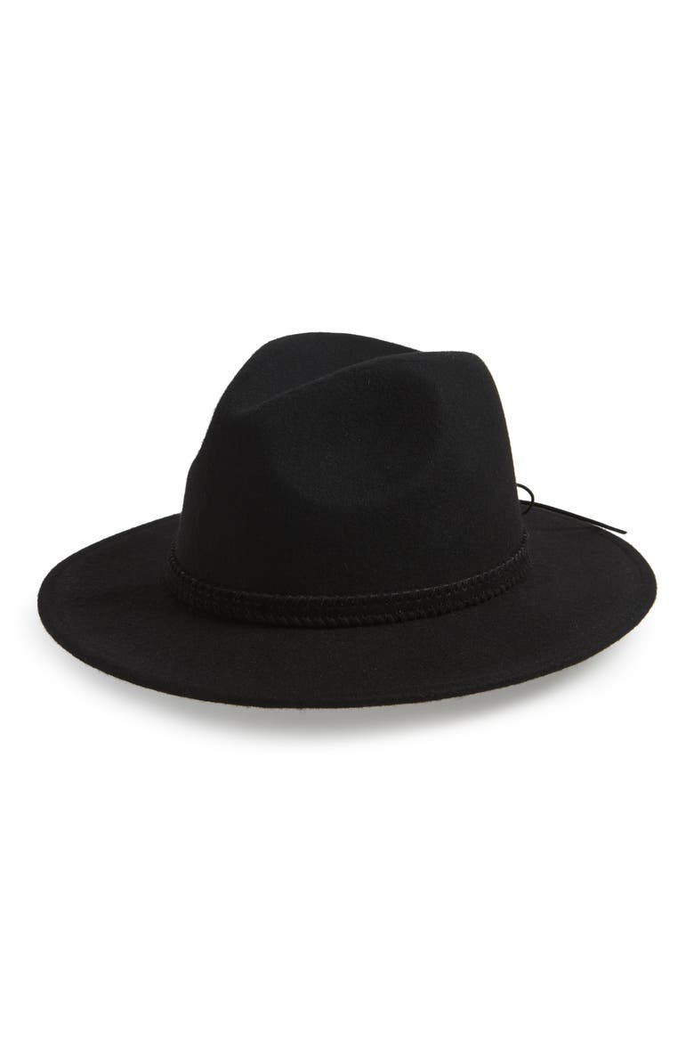 Felt Panama Hat, Main, color, BLACK