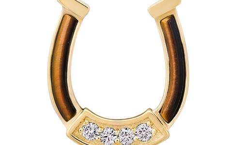 Established Horseshoe Pendant Necklace In Gold
