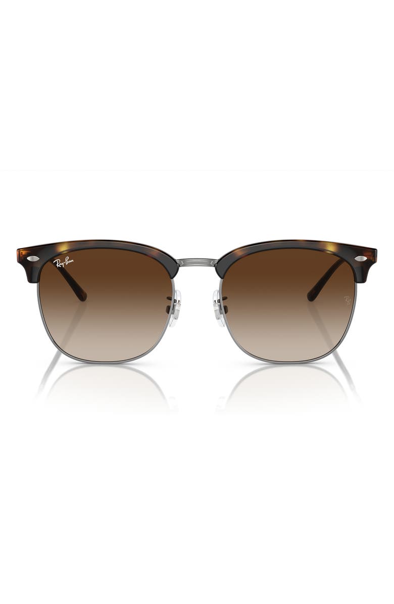 Ray-Ban 56mm Gradient Square Sunglasses, Main, color, Havana / Gunmetal / Brown