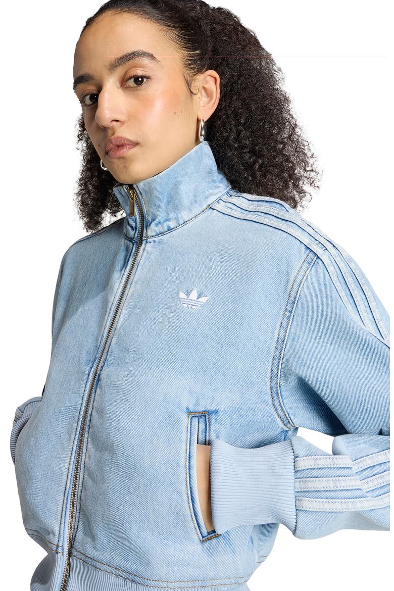 Denim Track Jacket, Alternate, color, LIGHT DENIM