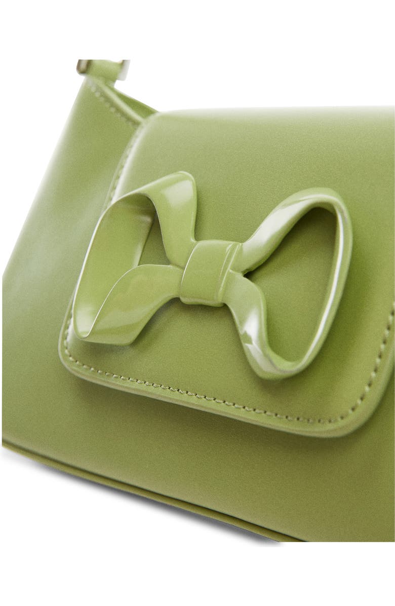 MANGO Bow Detail Faux Leather Shoulder Bag, Alternate, color,