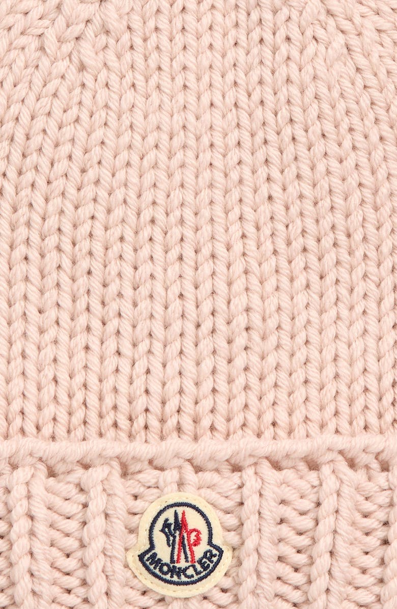 Moncler Kids' Virgin Merino Wool Beanie, Alternate, color, Medium Pink