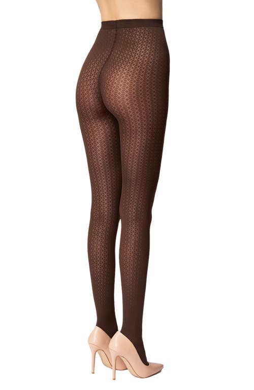 Wolford Mosaic Jacquard Tights In Umber