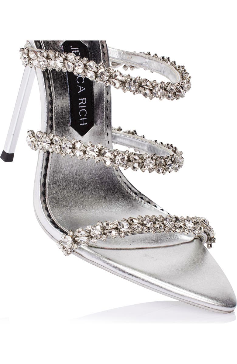 JESSICA RICH Diamond Slide Sandal, Alternate, color, Silver