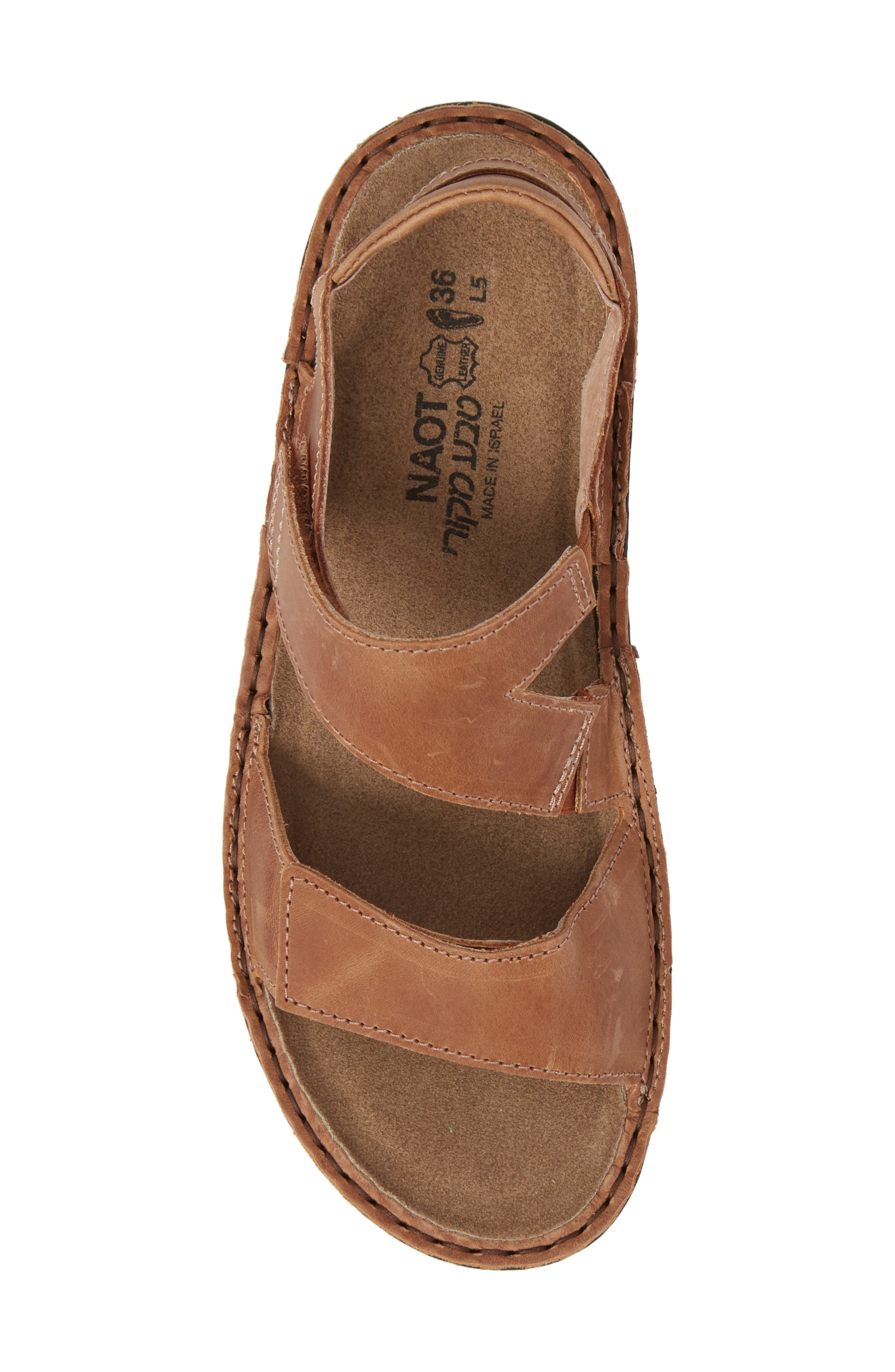 Naot Enid Sandal, Alternate, color, Latte Brown Leather