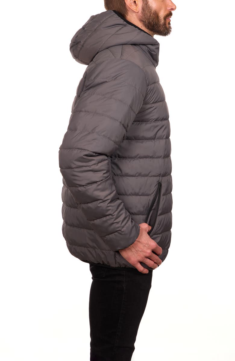 Perry Ellis Packable Puffer Jacket, Alternate, color, Magnet